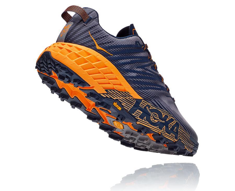 Zapatillas Trail Hoka One One Hombre - Speedgoat 4 - Azules/Naranjas - JGD386912